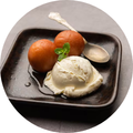 Hot Gulab Jamun with Ice Cream